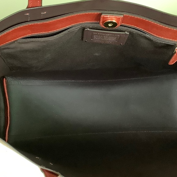 Coach Metallic Avenue Tote (Red) - Picture 7 of 8